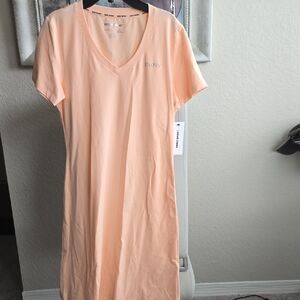 DKNY Light Peach Short Sleeve Dress